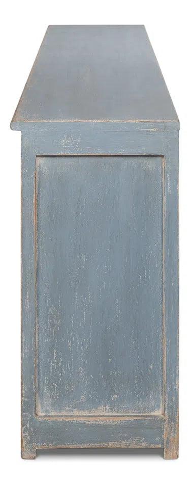 Eight Is Enough Extra Wide Sideboard Blue Grey Sideboards LOOMLAN By Sarreid