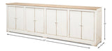 Eight Is Enough Extra Wide Sideboard Whitewash Sideboards LOOMLAN By Sarreid