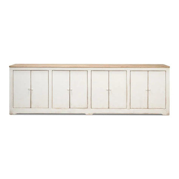 Eight Is Enough Extra Wide Sideboard Whitewash Sideboards LOOMLAN By Sarreid