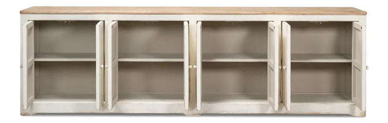 Eight Is Enough Extra Wide Sideboard Whitewash Sideboards LOOMLAN By Sarreid