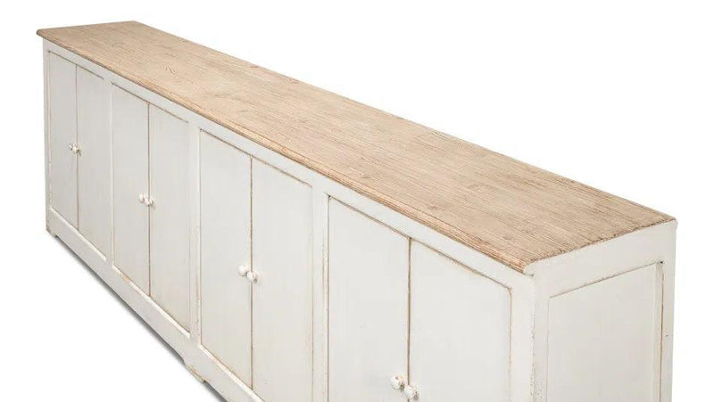 Eight Is Enough Extra Wide Sideboard Whitewash Sideboards LOOMLAN By Sarreid