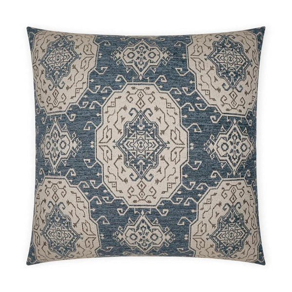 Elaine Global Slate Blue Large Throw Pillow With Insert Throw Pillows LOOMLAN By D.V. Kap