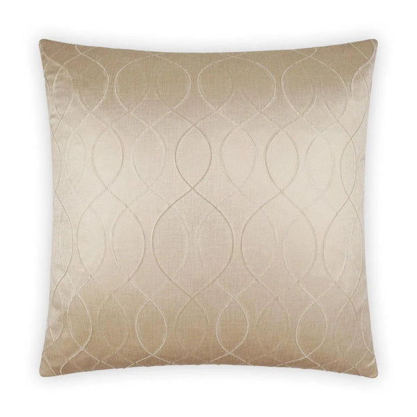 Elation Champagne Brown Throw Pillow With Insert Throw Pillows LOOMLAN By D.V. Kap