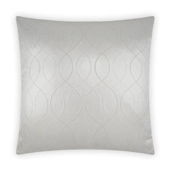 Elation Pearl White Throw Pillow With Insert Throw Pillows LOOMLAN By D.V. Kap