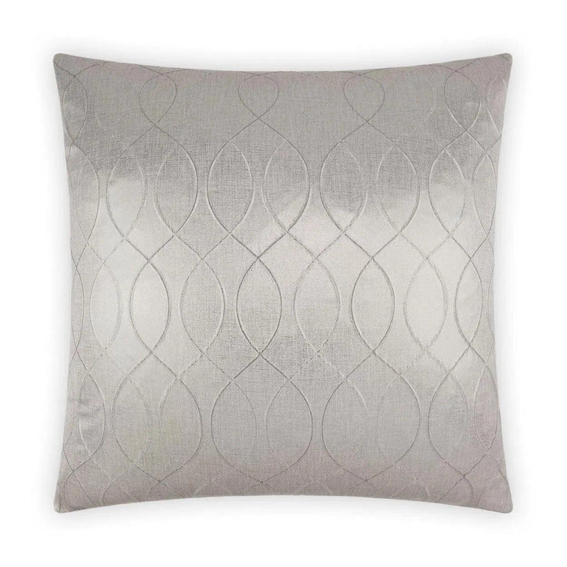 Elation Sterling Grey Throw Pillow With Insert Throw Pillows LOOMLAN By D.V. Kap