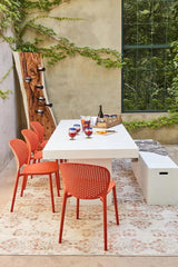 Elcor Fiber Reinforced Concrete Rectangular Dining Table Outdoor Dining Tables LOOMLAN By Urbia