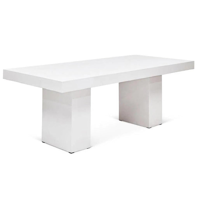 Elcor Fiber Reinforced Concrete Rectangular Dining Table Outdoor Dining Tables LOOMLAN By Urbia