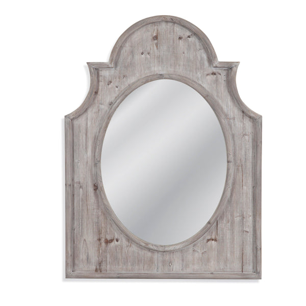 Elder Wood Grey Wall Mirror Wall Mirrors LOOMLAN By Bassett Mirror