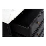 Eleanor Marble and Wood Black 6 Drawer Dresser Dressers LOOMLAN By Moe's Home