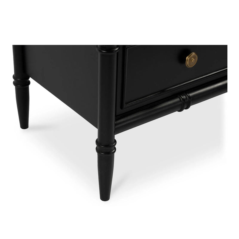 Eleanor Marble and Wood Black 6 Drawer Dresser Dressers LOOMLAN By Moe's Home