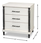 Elegance Nightstand White Nightstands LOOMLAN By Sarreid