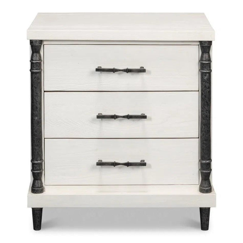 Elegance Nightstand White Nightstands LOOMLAN By Sarreid