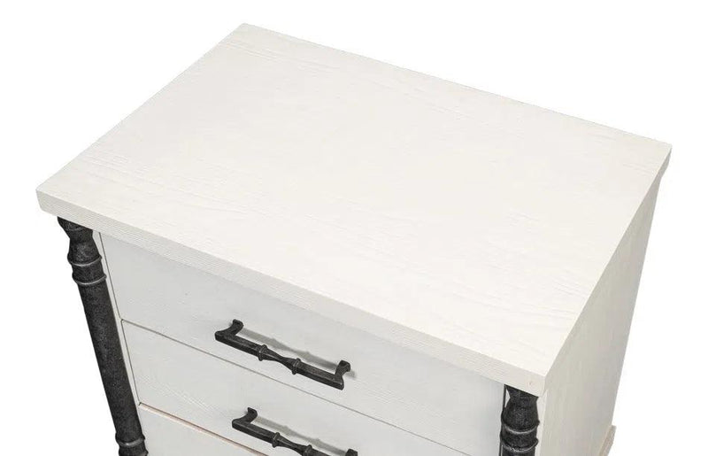 Elegance Nightstand White Nightstands LOOMLAN By Sarreid