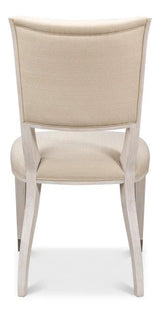 Elegant Dining Side Chair Whitewash Dining Chairs LOOMLAN By Sarreid