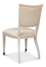 Elegant Fabric Upholstered Dining Side Chair (Set Of 2)