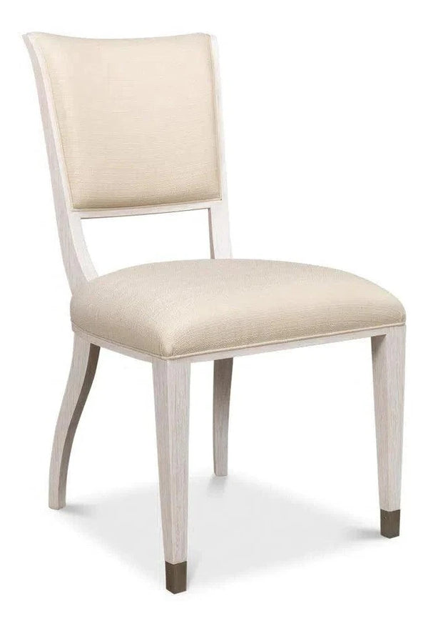 Elegant Fabric Upholstered Dining Side Chair (Set Of 2)