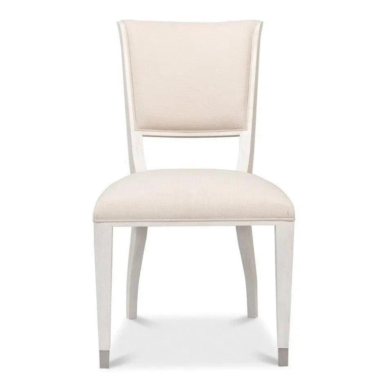 Elegant Fabric Upholstered Dining Side Chair (Set Of 2)