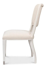 Elegant Dining Side Chair Working White Dining Chairs LOOMLAN By Sarreid