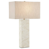 Elegy White Table Lamp Table Lamps LOOMLAN By Currey & Co