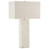 Elegy White Table Lamp Table Lamps LOOMLAN By Currey & Co