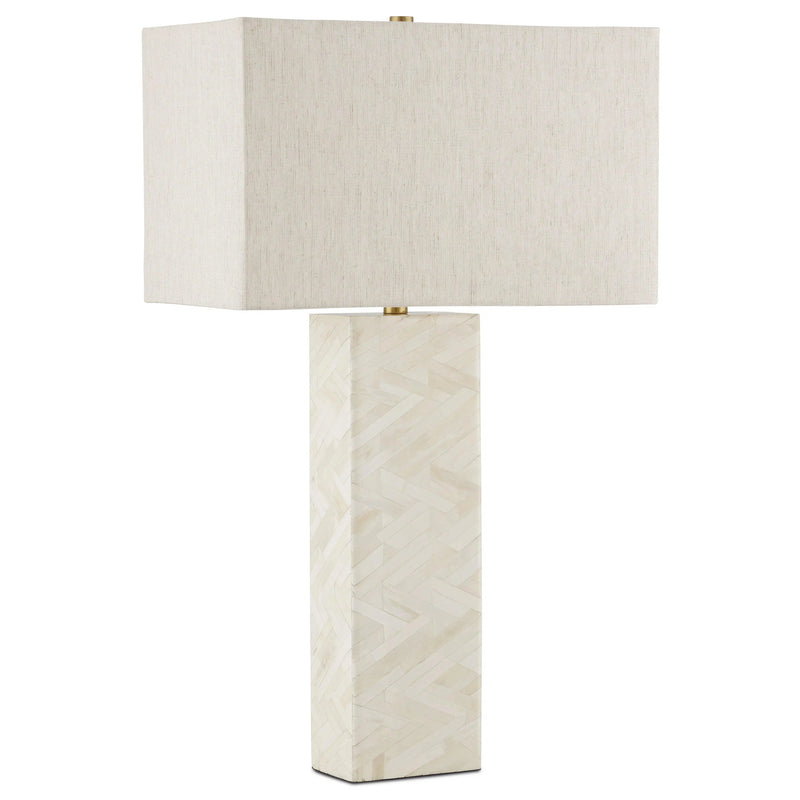 Elegy White Table Lamp Table Lamps LOOMLAN By Currey & Co