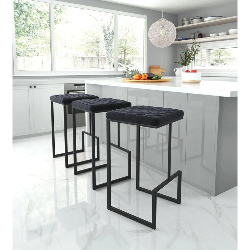 Element Barstool Black Bar Stools LOOMLAN By Zuo Modern