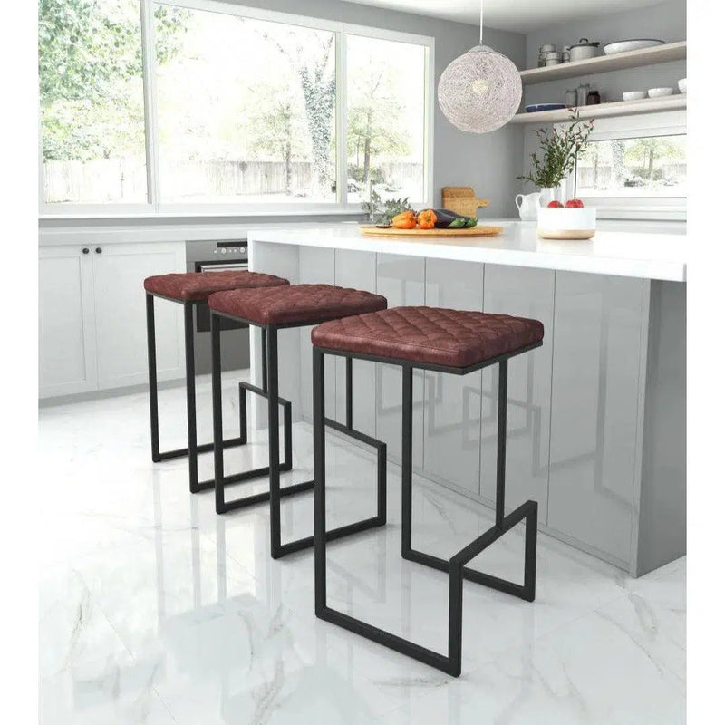 Element Barstool Brown Bar Stools LOOMLAN By Zuo Modern