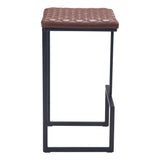 Element Barstool Brown Bar Stools LOOMLAN By Zuo Modern