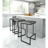 Element Barstool Gray Bar Stools LOOMLAN By Zuo Modern