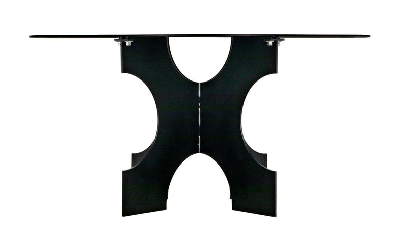 Element Dining Table, Black Metal Dining Tables LOOMLAN By Noir