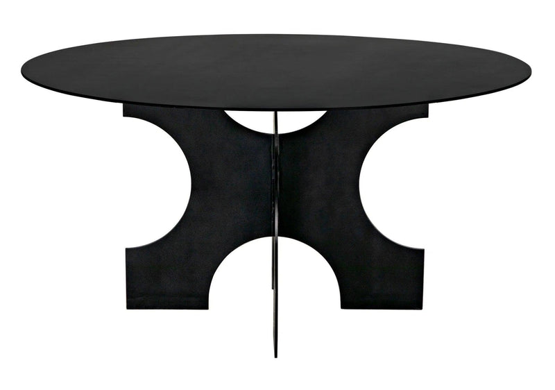 Element Dining Table, Black Metal Dining Tables LOOMLAN By Noir