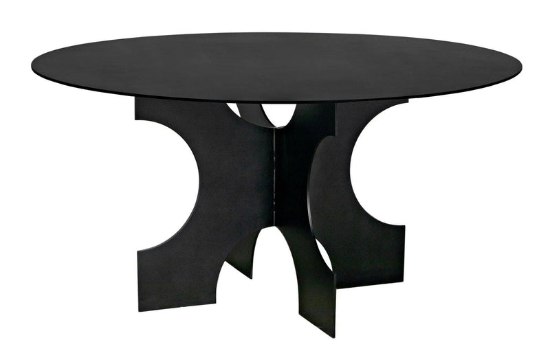 Element Dining Table, Black Metal Dining Tables LOOMLAN By Noir