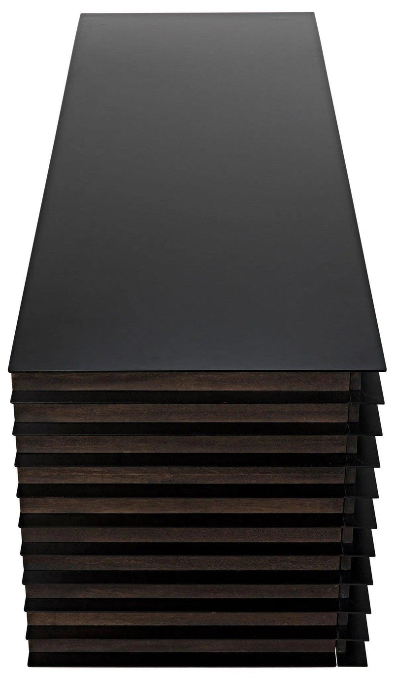 Elevation Sideboard, Ebony Walnut with Steel Sideboards LOOMLAN By Noir