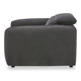 Eli Power Polyester and Solid Wood Dark Grey Recliner Arm Chair Sofas & Loveseats LOOMLAN By Moe's Home