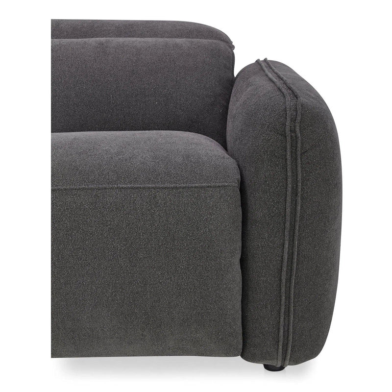 Eli Power Polyester and Solid Wood Dark Grey Recliner Arm Chair Sofas & Loveseats LOOMLAN By Moe's Home