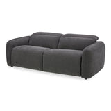 Eli Power Polyester and Solid Wood Dark Grey Recliner Sofa Sofas & Loveseats LOOMLAN By Moe's Home