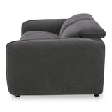 Eli Power Polyester and Solid Wood Dark Grey Recliner Sofa Sofas & Loveseats LOOMLAN By Moe's Home