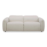 Eli Power Polyester and Solid Wood Ivory Recliner Sofa Sofas & Loveseats LOOMLAN By Moe's Home