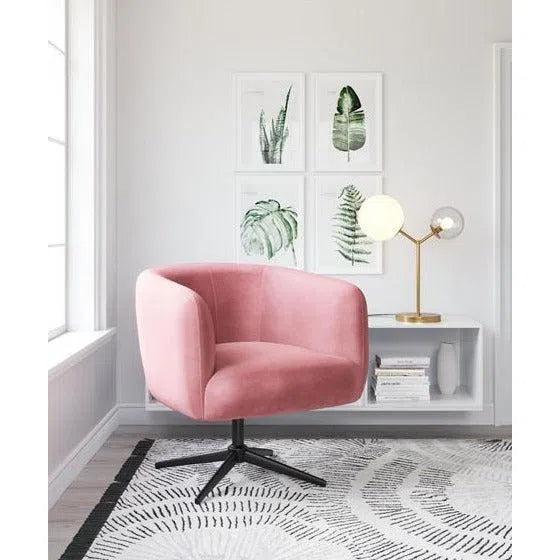 Elia Accent Chair Pink Accent Chairs LOOMLAN By Zuo Modern