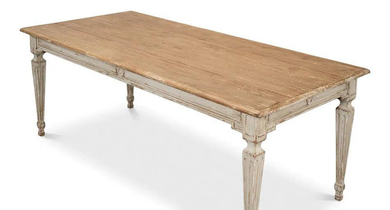 Elise Rectangle Dining Table Seats 6 Grey Natural Dining Tables LOOMLAN By Sarreid