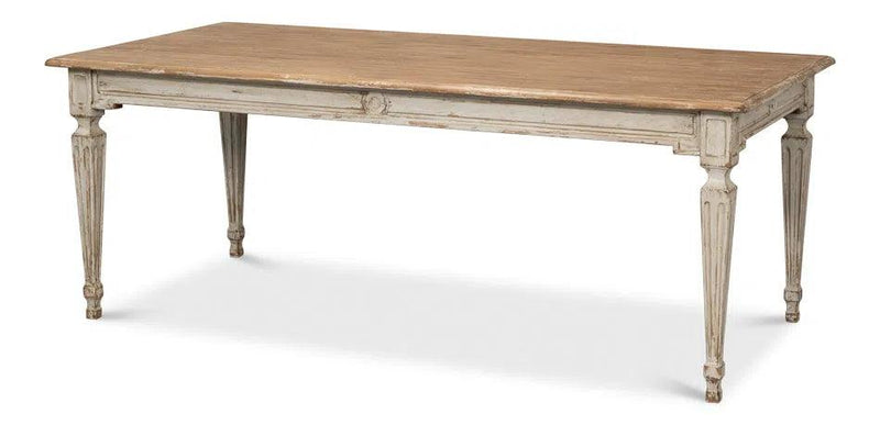 Elise Rectangle Dining Table Seats 6 Grey Natural Dining Tables LOOMLAN By Sarreid