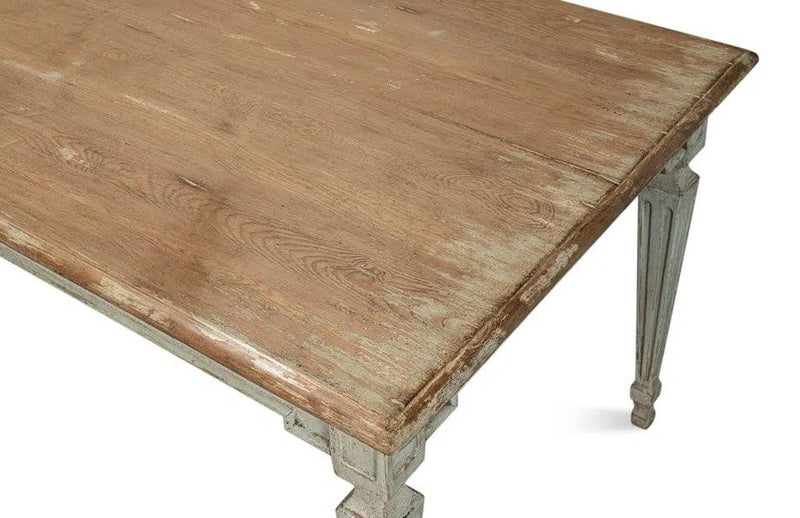 Elise Rectangle Dining Table Seats 6 Sage Natural Dining Tables LOOMLAN By Sarreid