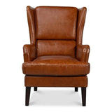 Elite Wing Lounge Leather Accent Chair Accent Chairs LOOMLAN By Sarreid