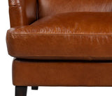 Elite Wing Lounge Leather Accent Chair Accent Chairs LOOMLAN By Sarreid