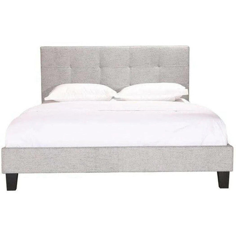 Eliza Performance Fabric Upholstered Light Grey Bed Beds LOOMLAN By Moe's Home