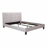 Eliza Performance Fabric Upholstered Light Grey Bed Beds LOOMLAN By Moe's Home