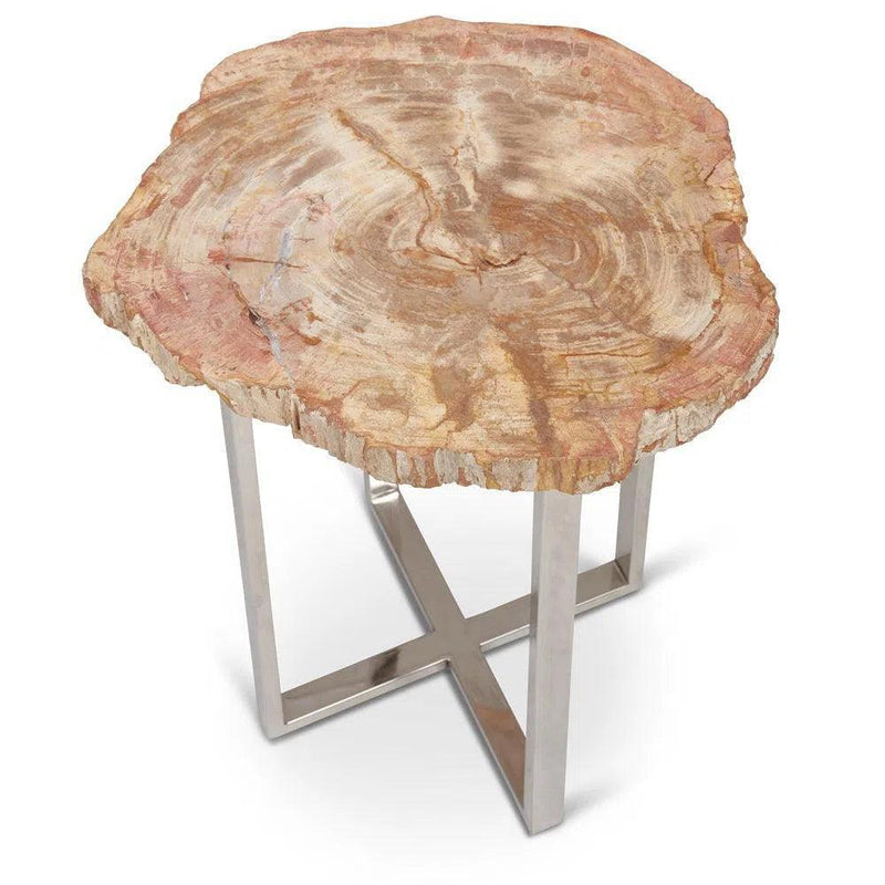 Eliza Wood Geometric End Table Side Tables LOOMLAN By Urbia