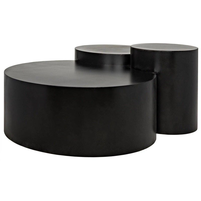 Ella Black Steel Geometric Coffee Table Coffee Tables LOOMLAN By Noir