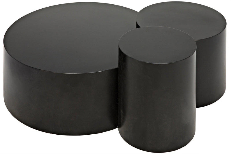 Ella Black Steel Geometric Coffee Table Coffee Tables LOOMLAN By Noir