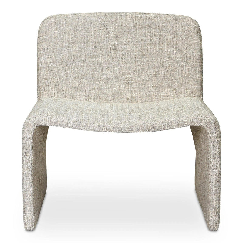 Ella Polyester Upholstered Armless Accent Chair Club Chairs LOOMLAN By Moe's Home